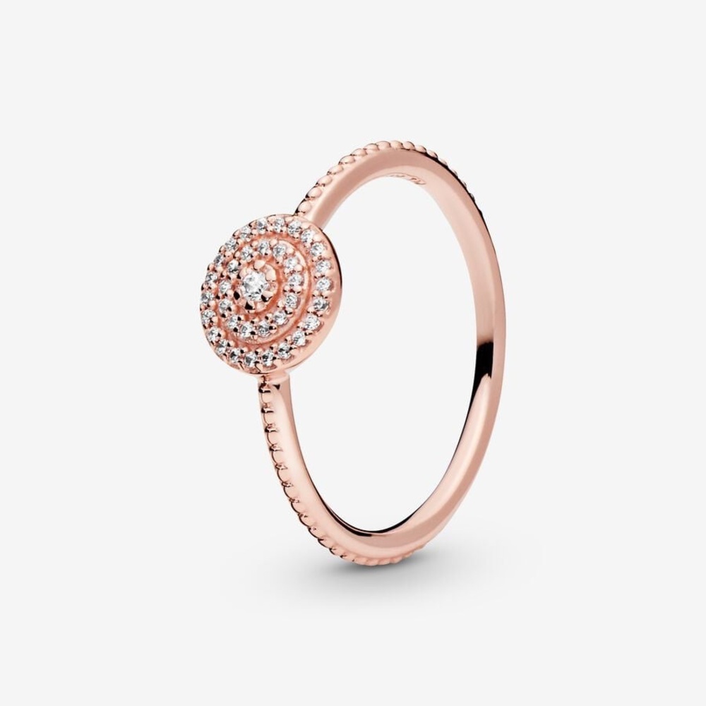 Pandora Rose Gold Elegant Sparkle Ring